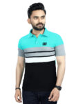 DYRECTDEALS Men's Regular Fit Sea Green Polo T-Shirts