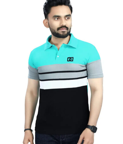 DYRECTDEALS Men's Regular Fit Sea Green Polo T-Shirts