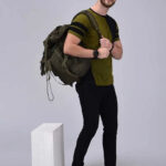 Kushi Flyer Green Colorblock Stylish T-Shirt Round Neck Half Sleeve Cotton for Men