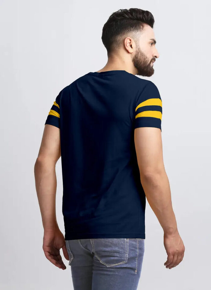 0ae4b13e-7404-4a84-bcf4-5703fc7898fa_11218543-originnm80prcnt AUSK Men's Regular Round Neck Half Sleeves T-Shirts (Color:Blue & Yellow-Size:Large)