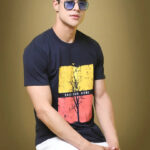 Reliable Cotton Blend Printed Round Neck Tshirt For Men