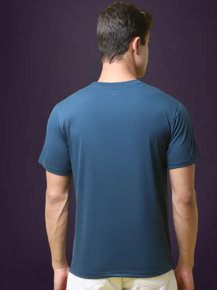 Reliable Cotton Blend Printed Round Neck Tshirt For Men