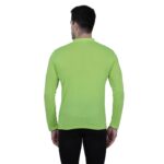 Elegant Green Solid Polycotton Henley Tees For Men