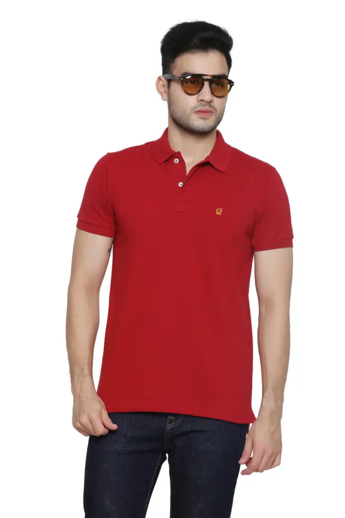 1614680299988_212_28_6L3A0533-originnm80prcnt Solid Men Polo Neck Half T-Shirt