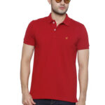 Solid Men Polo Neck Half T-Shirt