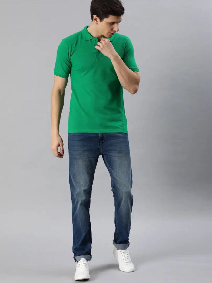 Single Polo Neck Men's T-Shirt