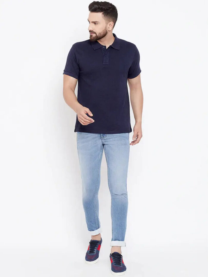 Single Polo Neck Men's T-Shirt