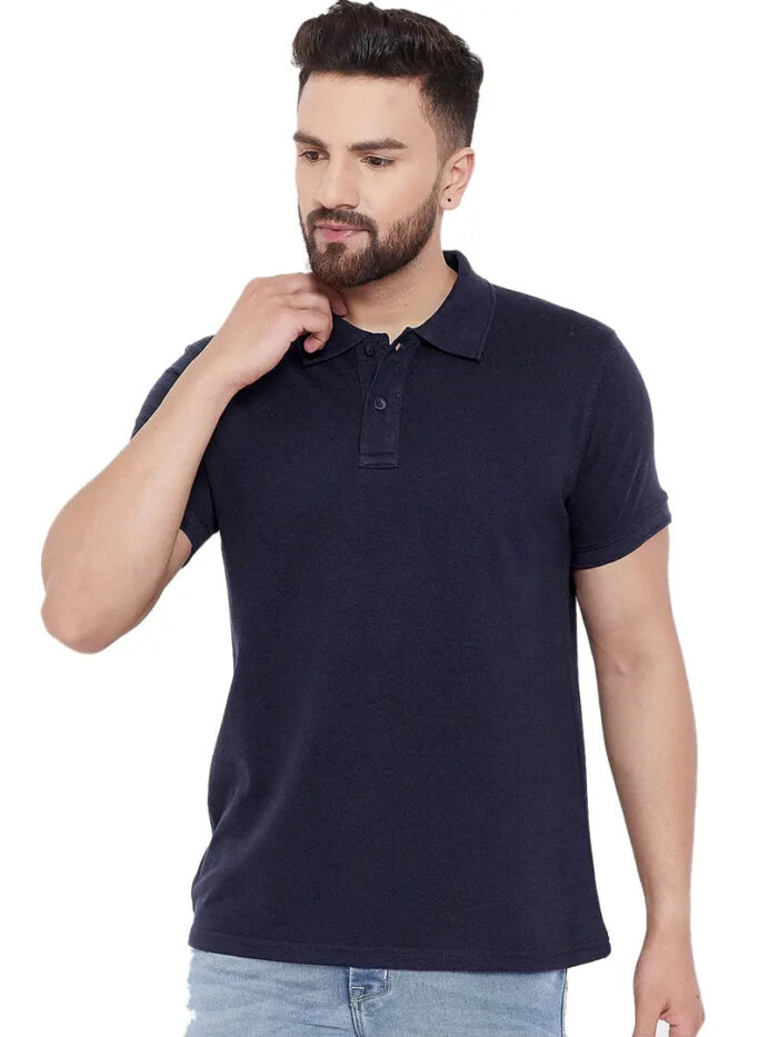 Single Polo Neck Men's T-Shirt