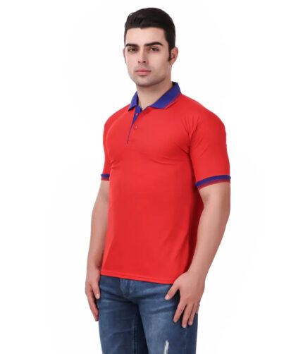 Yellow Slim Fit Polo Neck T-Shirt