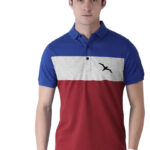 Men's Multicoloured Cotton Blend Striped Polos T-Shirt