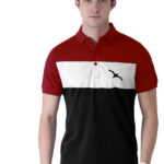 Men's Multicoloured Cotton Blend Striped Polos T-Shirt