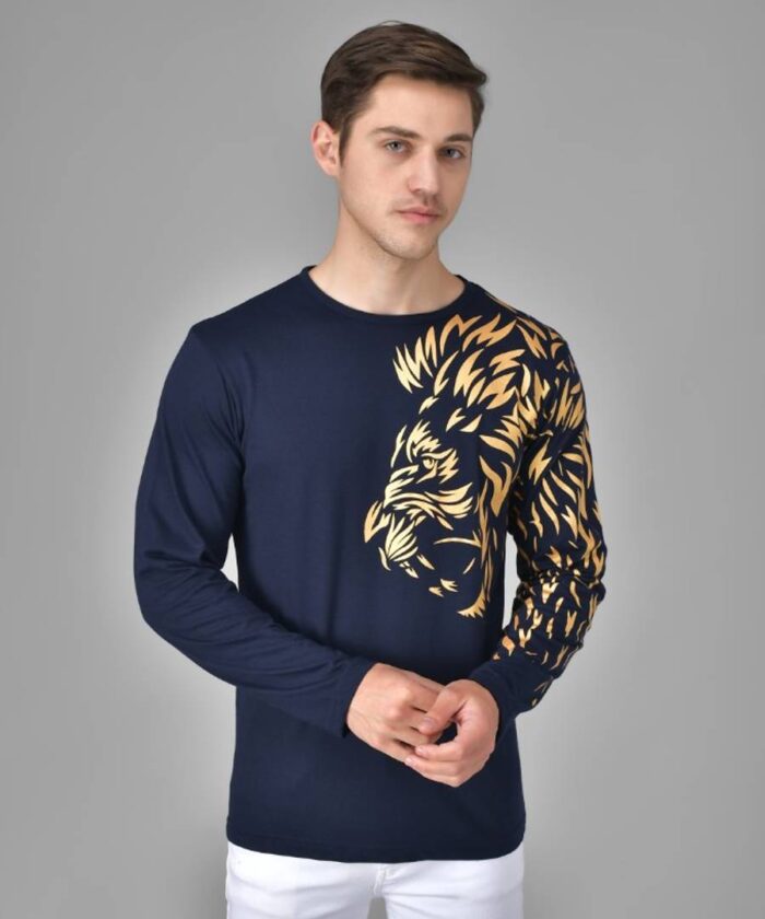 Trendy Stylish Cotton Blend Printed Tee for Men