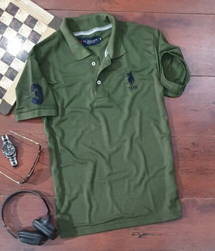 Mens Polycotton Polo Collar T-Shirt