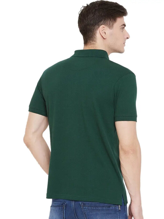 1653546772618_137_23_bottlegreen3-originnm80prcnt BOTTLEGREEN POLO NECK TSHIRTS IN COTTON POLY FABRIC