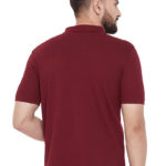MAROON POLO NECK TSHIRTS IN COTTON POLY FABRIC