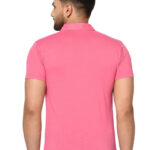 PINK POLO NECK TSHIRTS IN COTTON POLY FABRIC