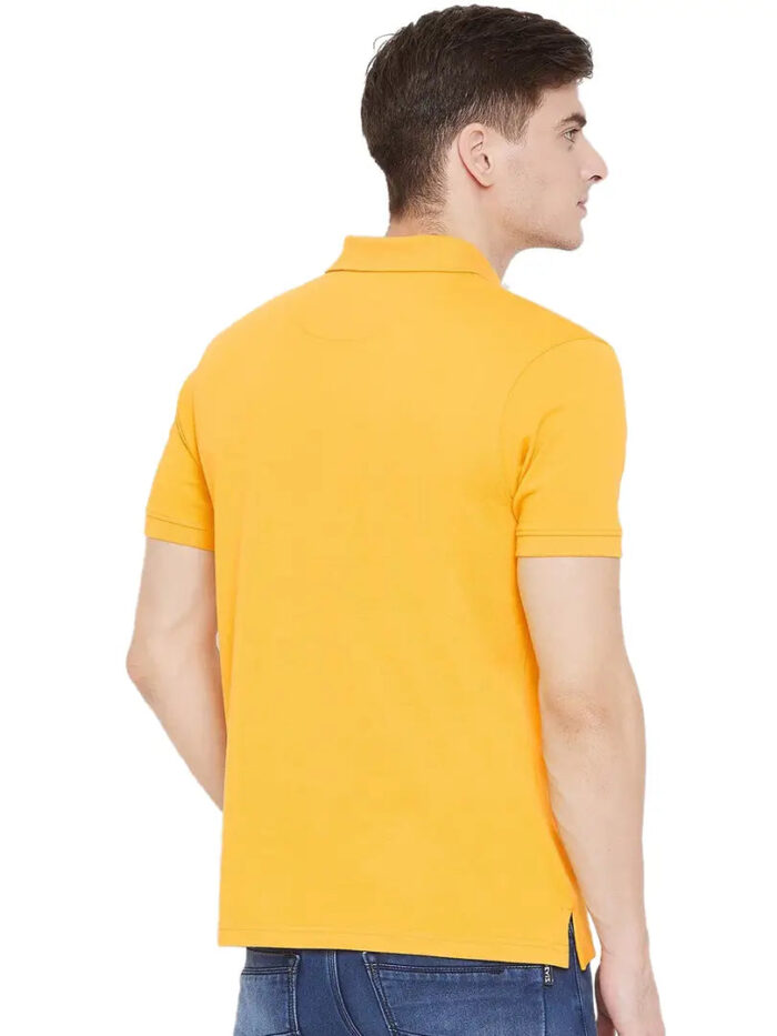 YELLOW POLO NECK TSHIRTS IN  COTTON POLY FABRIC