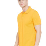 YELLOW POLO NECK TSHIRTS IN  COTTON POLY FABRIC