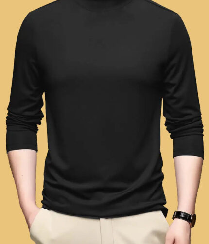 Lime Mens full sleeves turtle neck/high neck t shirt