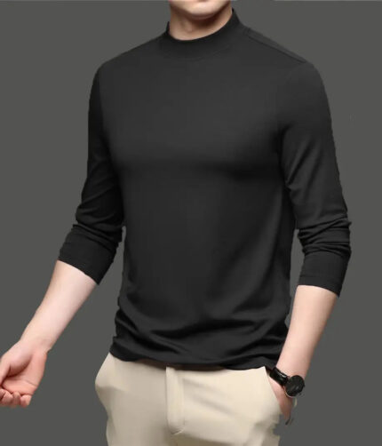 Lime Mens full sleeves turtle neck/high neck t shirt