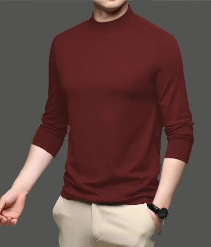 Lime Mens full sleeves turtle neck/high neck t shirt