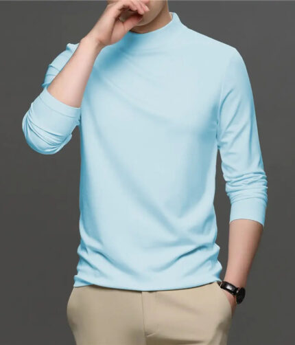 Lime Mens full sleeves turtle neck/high neck t shirt