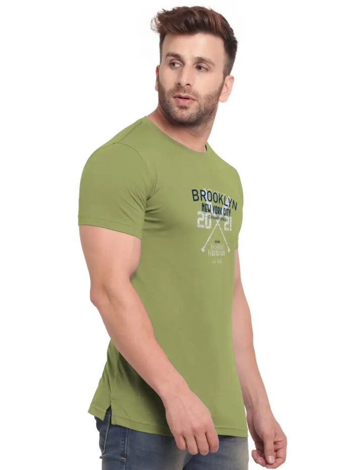Trendy Printed Pack Of 3 Round Neck Half Short Sleeve Tshirts For Men