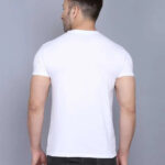 Trendy Cotton Blend White Tees For Men