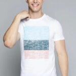 Trendy Cotton Blend White Tees For Men