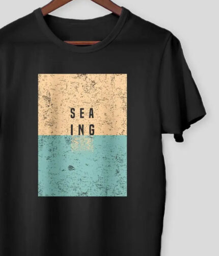 Trendy Cotton Blend Black Tees For Men