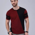 Stylish Cotton Colourblocked Round Neck T-shirt For Men