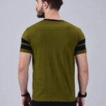 Stylish Cotton Colourblocked Round Neck T-shirt For Men