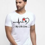 white printed t-shirt