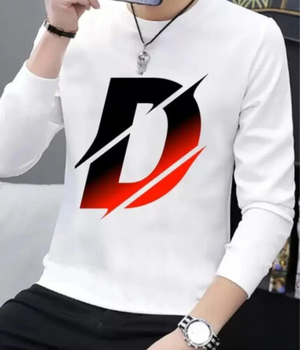 Polyester Full Sleeve Round neck Printed Men tshirt