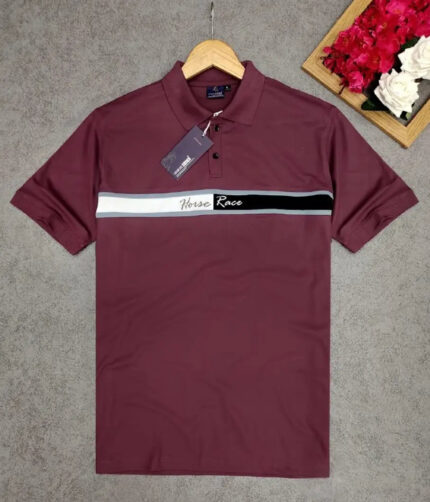 Classic Polyester Spandex Solid Tshirt for Men