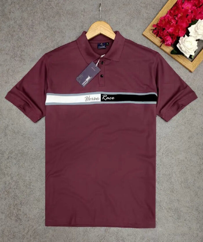 Classic Polyester Spandex Solid Tshirt for Men