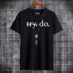 Black Party wear cotton T-Shirt for man.