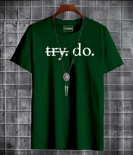 Green Party wear cotton T-Shirt for man.