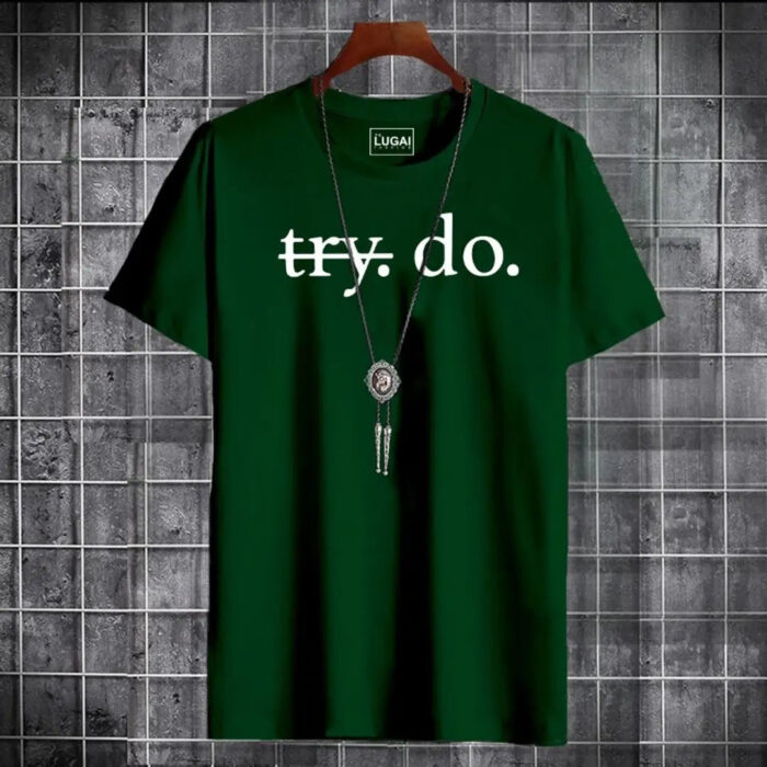 Green Party wear cotton T-Shirt  for man.
