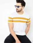 Trendy Cotton Blend Striped T-shirt