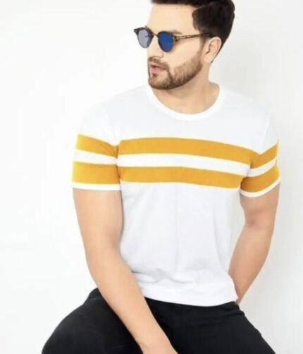 Trendy Cotton Blend Striped T-shirt