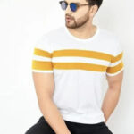 Trendy Cotton Blend Striped T-shirt