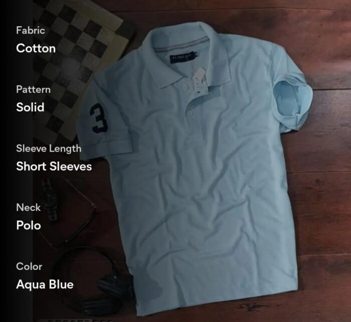 Mens Polycotton Polo Collar T-Shirt