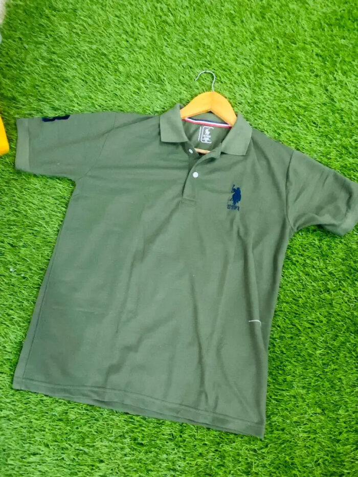 Mens Polycotton Polo Collar T-Shirt