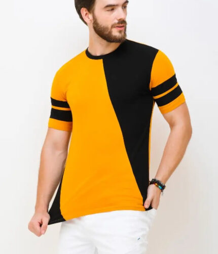 Preety Cotton Color Block Short Sleeves Multicolor T-shirts