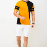 Preety Cotton Color Block Short Sleeves Multicolor T-shirts