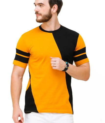 Preety Cotton Color Block Short Sleeves Multicolor T-shirts