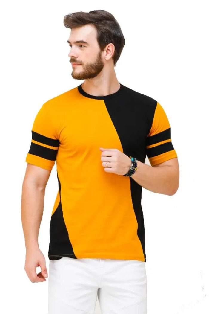 Preety Cotton Color Block Short Sleeves Multicolor T-shirts