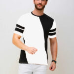 Preety Cotton Color Block Short Sleeves Multicolor T-shirts