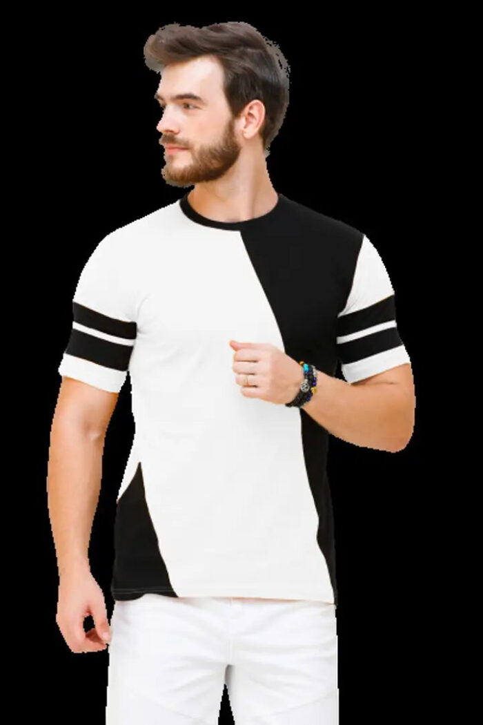 Preety Cotton Color Block Short Sleeves Multicolor T-shirts